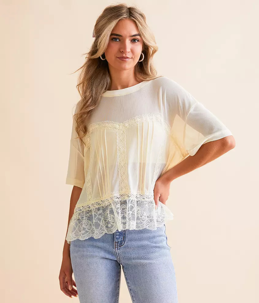 Lace Mesh Top | Buckle