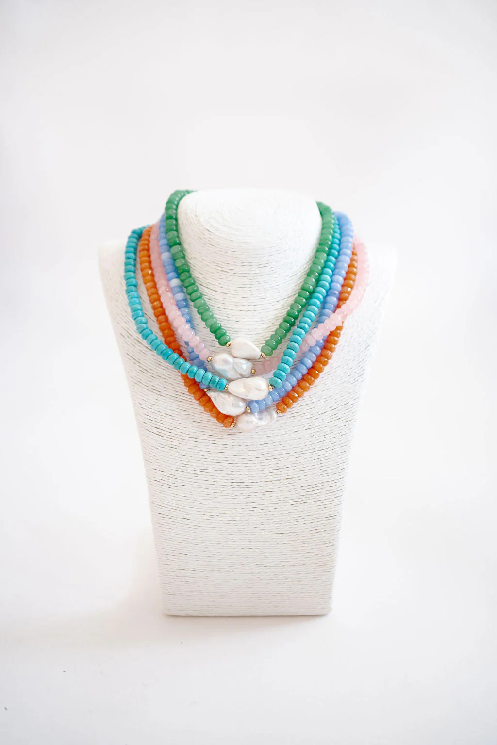 Susie- Quartz Beaded Necklace with freshwater Pearl | Lisi Lerch Inc