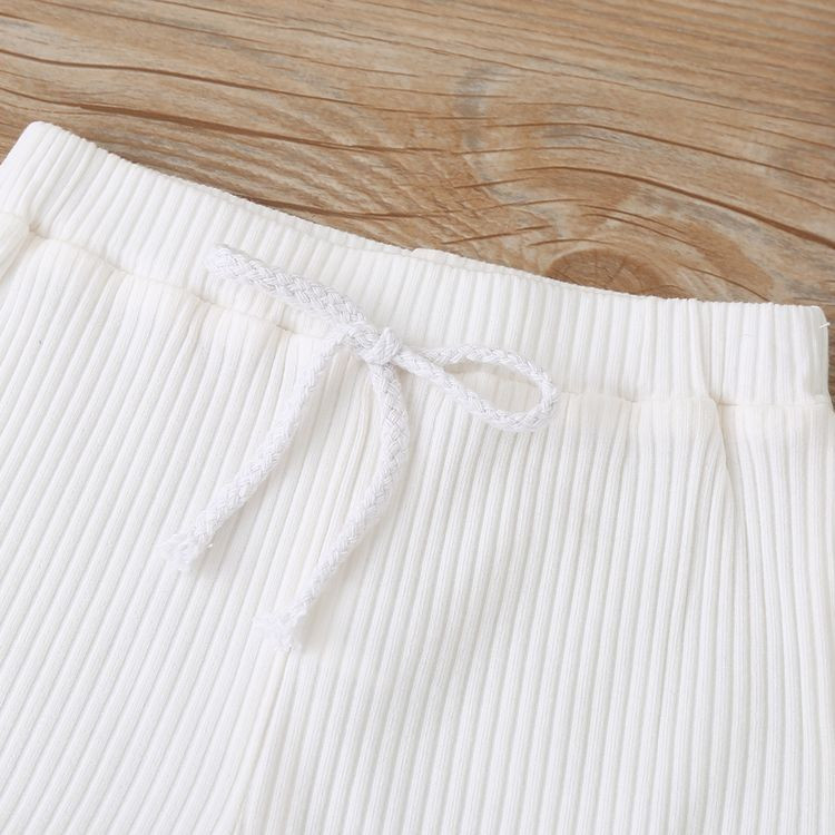 Ribbed 2pcs Solid Short-sleeve Baby Set | PatPat