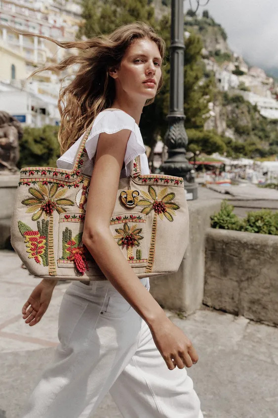 BEADED MAXI SHOPPER | Zara US