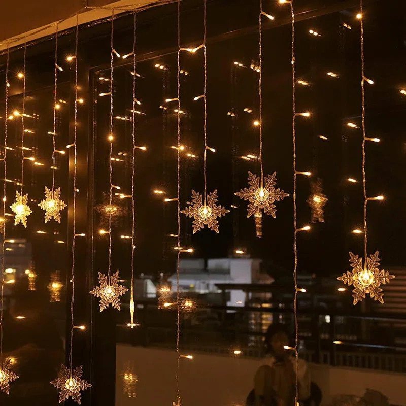 11.5FT 96LED Snowflake String Lights | Wayfair North America