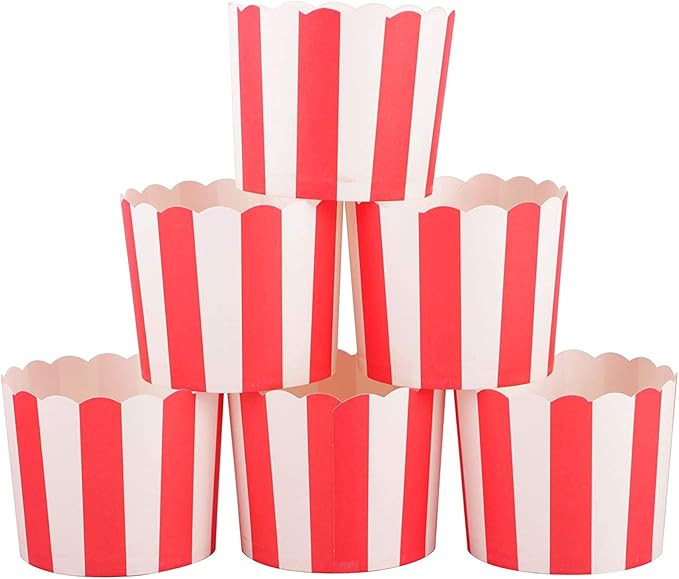 Webake Full Size Paper Baking Cups Red Cupcake Liners for Popcorn Cupcake, Cupcake Bath Bomb, Muf... | Amazon (US)