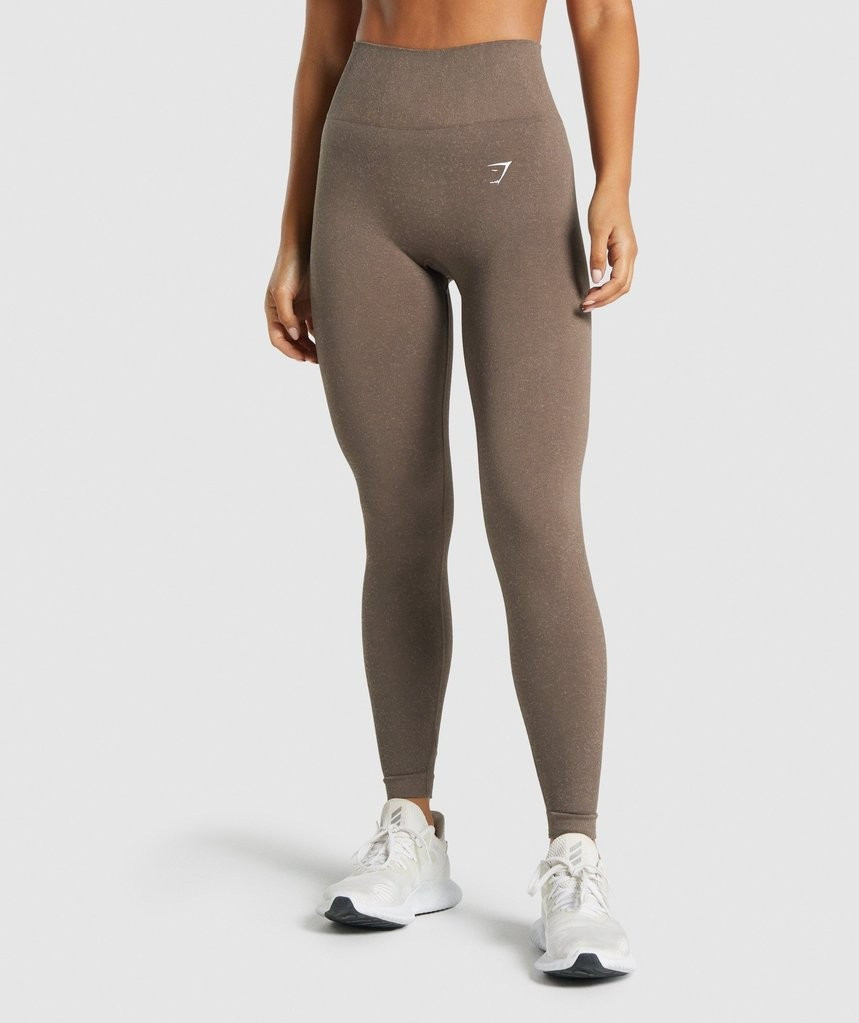 Gymshark Adapt Fleck Seamless Leggings - Mineral | Brown | Gymshark (Global)