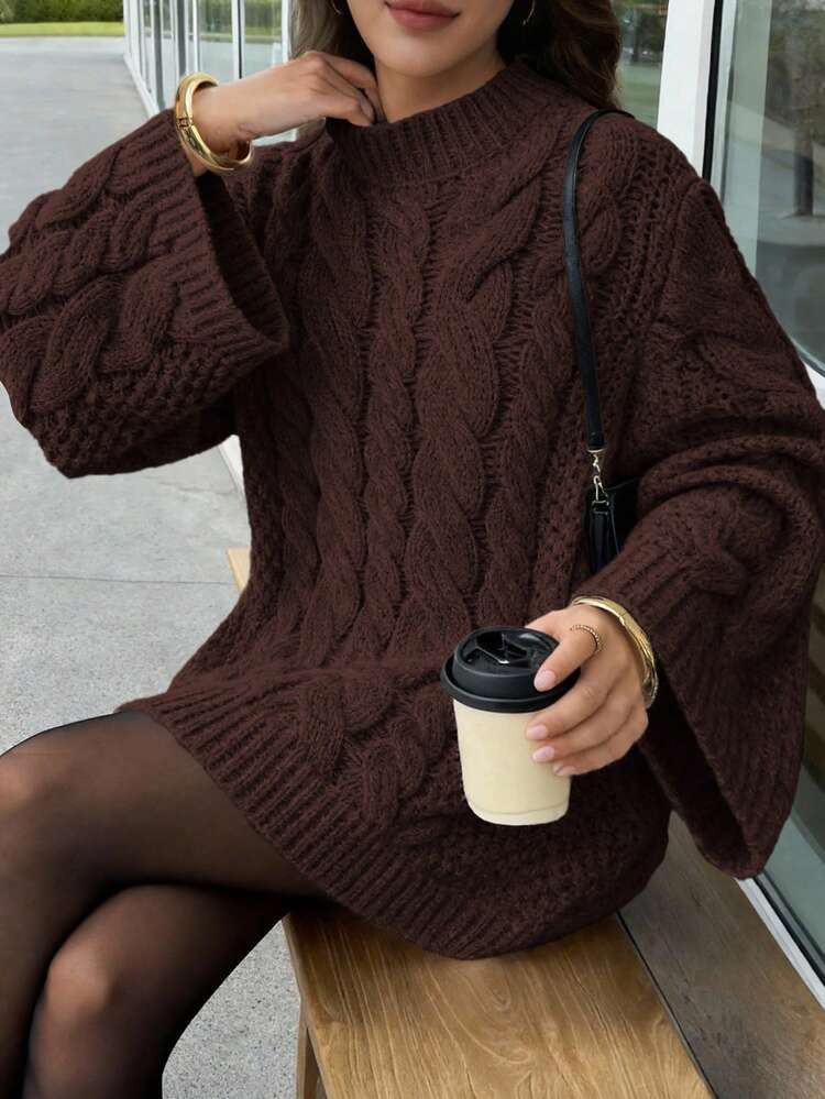 Just Masa Women's Casual Sweater, Colorful Linen Pattern, Round Neck Loose Long Sleeve Knit Pullo... | SHEIN