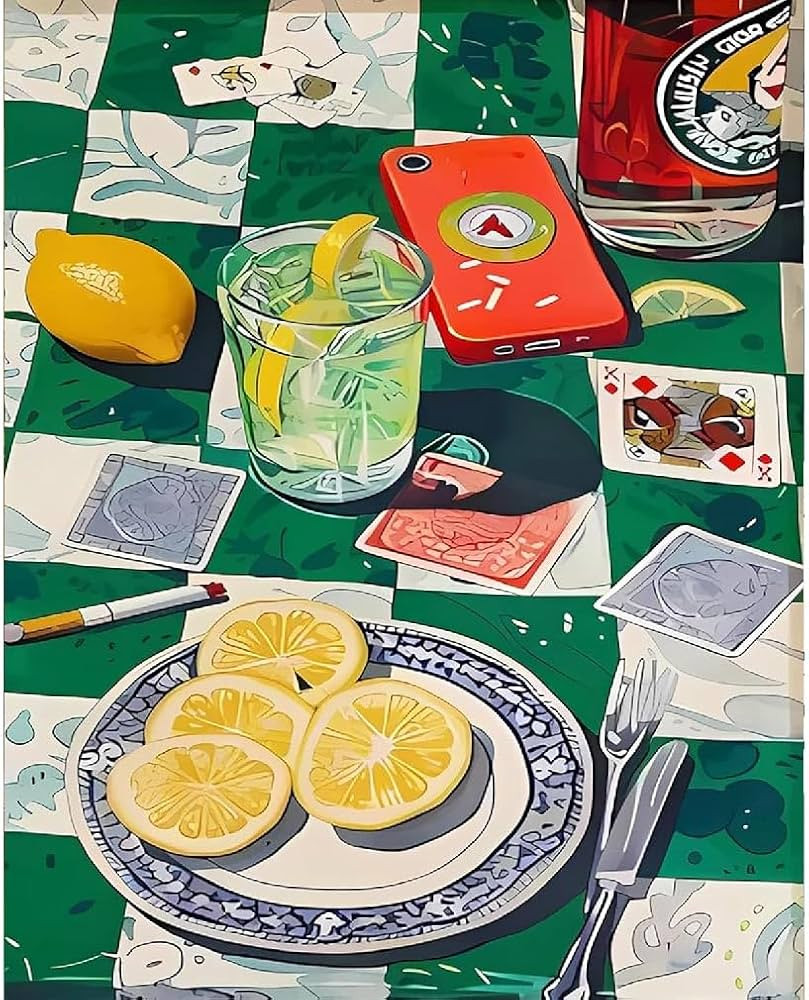 Vintage Poker Paint by Numbers Kit for Adults, Fruit Paint by Numbers Kit for Adults Beginner, DI... | Amazon (US)