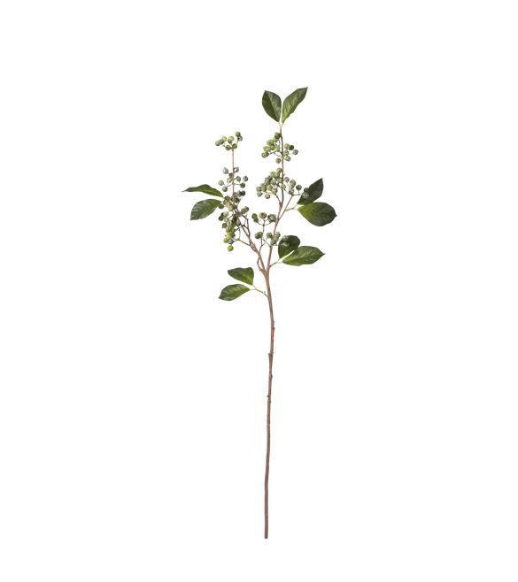 Faux Wild Green Juniper Stem - Green | OKA UK