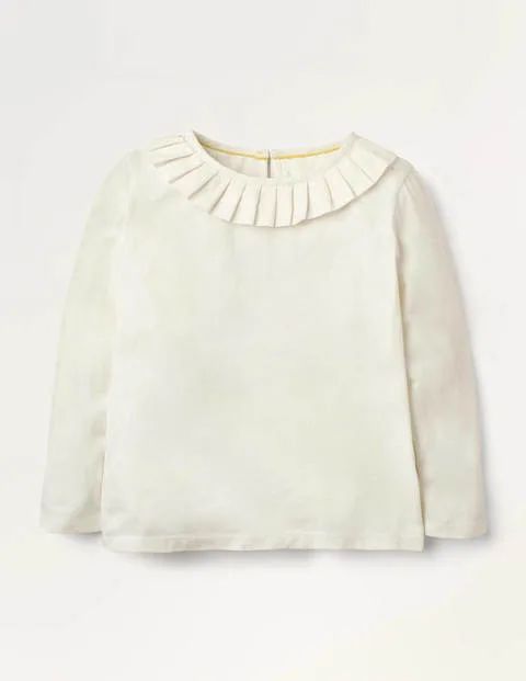 Pleated Collar Jersey Top | Boden (US)