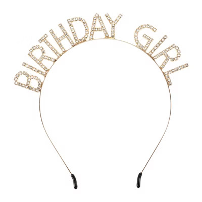 Unique Bargains Girl's Rhinestone Happy Birthday Tiara Headband 1 Pc | Target