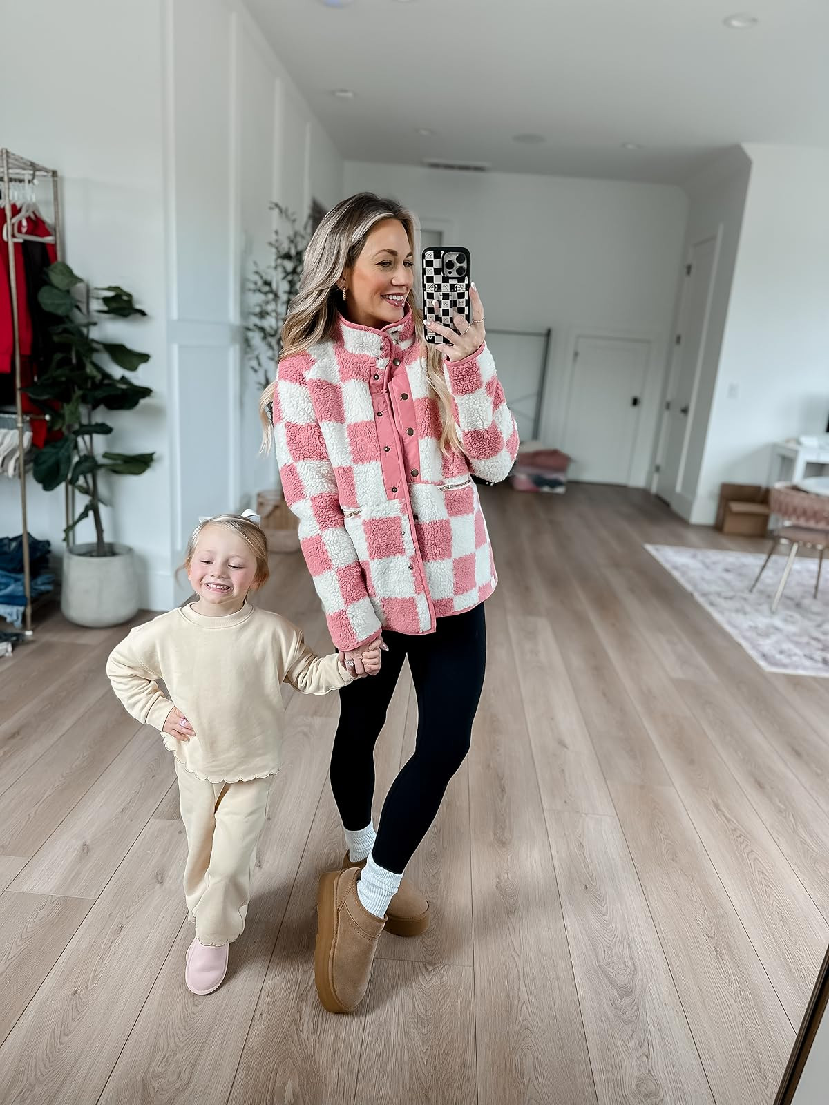 Amazon casual outfits // wearing a small in jacket, small in sweater and xs in leggings. All run tts. Girls set runs tts as well! 

 #LTKSeasonal #LTKStyleTip