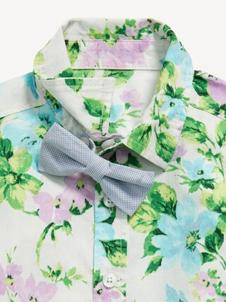 Printed Poplin Shirt & Bow-Tie Set for Toddler Boys | Old Navy (US)