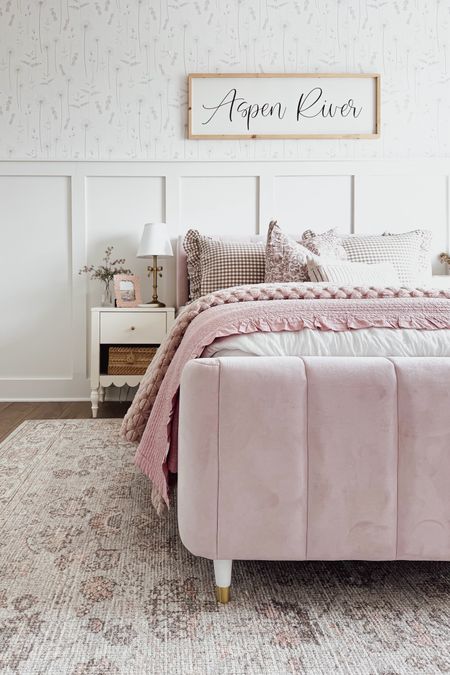 Aspen's room has been such a fan favorite and for good reason! I'm so happy with how this space turned out.

Home  Home decor  Home favorites  Follower favorites  Kids room  Girls room  Bedding  Bed frame  Accent furniture  Pink room  Area rug

#LTKSeasonal #LTKkids #LTKhome