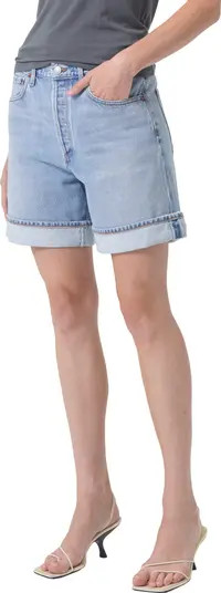 AGOLDE Dame High Waist Mid Length Relaxed Denim Shorts | Nordstrom | Nordstrom