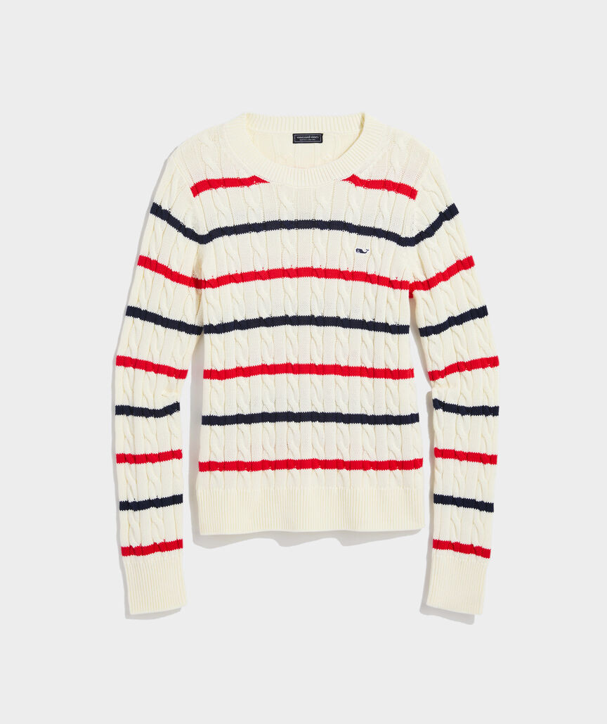 Cotton Cable Crewneck Sweater | vineyard vines