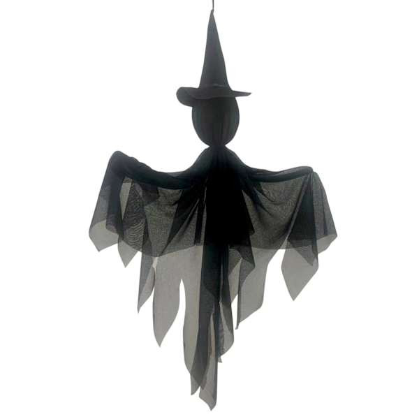 Spellbound Hanging Witch, 24.8" At Home, Black, Fabric | At Home