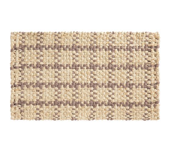 Plaid Natural Fiber Doormat | Pottery Barn (US)