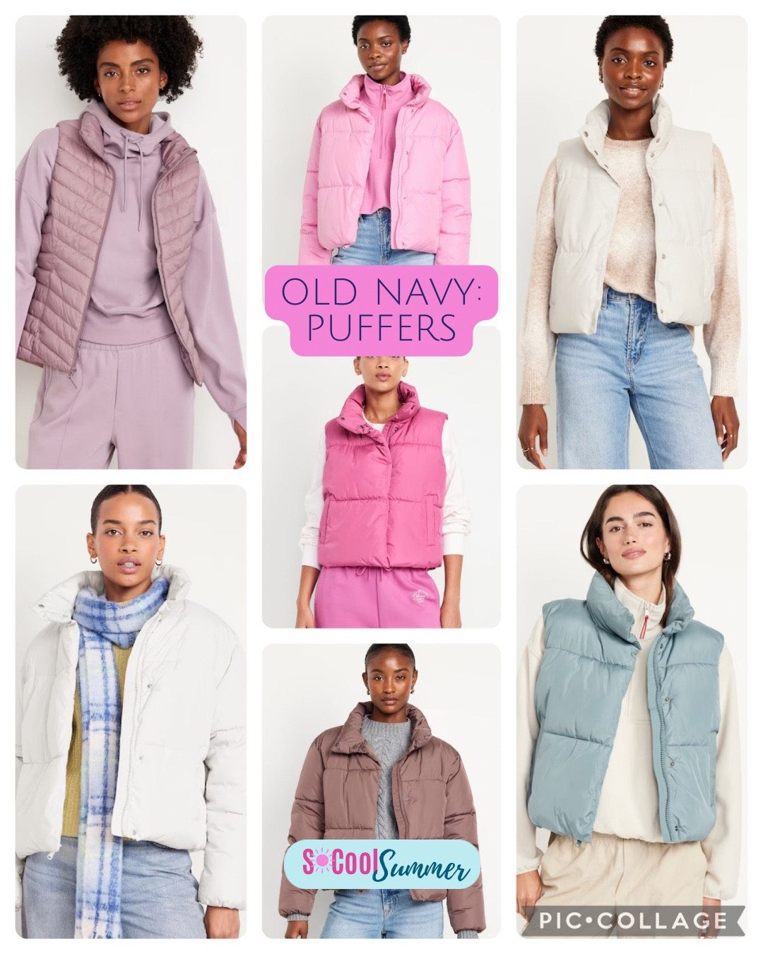 Puffer coats and vests for summers at Old Navy!

#hocsummer
 #coolsummer #lightsummer #truesummer #softsummer #pastelsummer #darksummer #brownsummer #sweetpeasummer #summerpalette #summerfinds

#LTKSeasonal #LTKFindsUnder50 #LTKSaleAlert