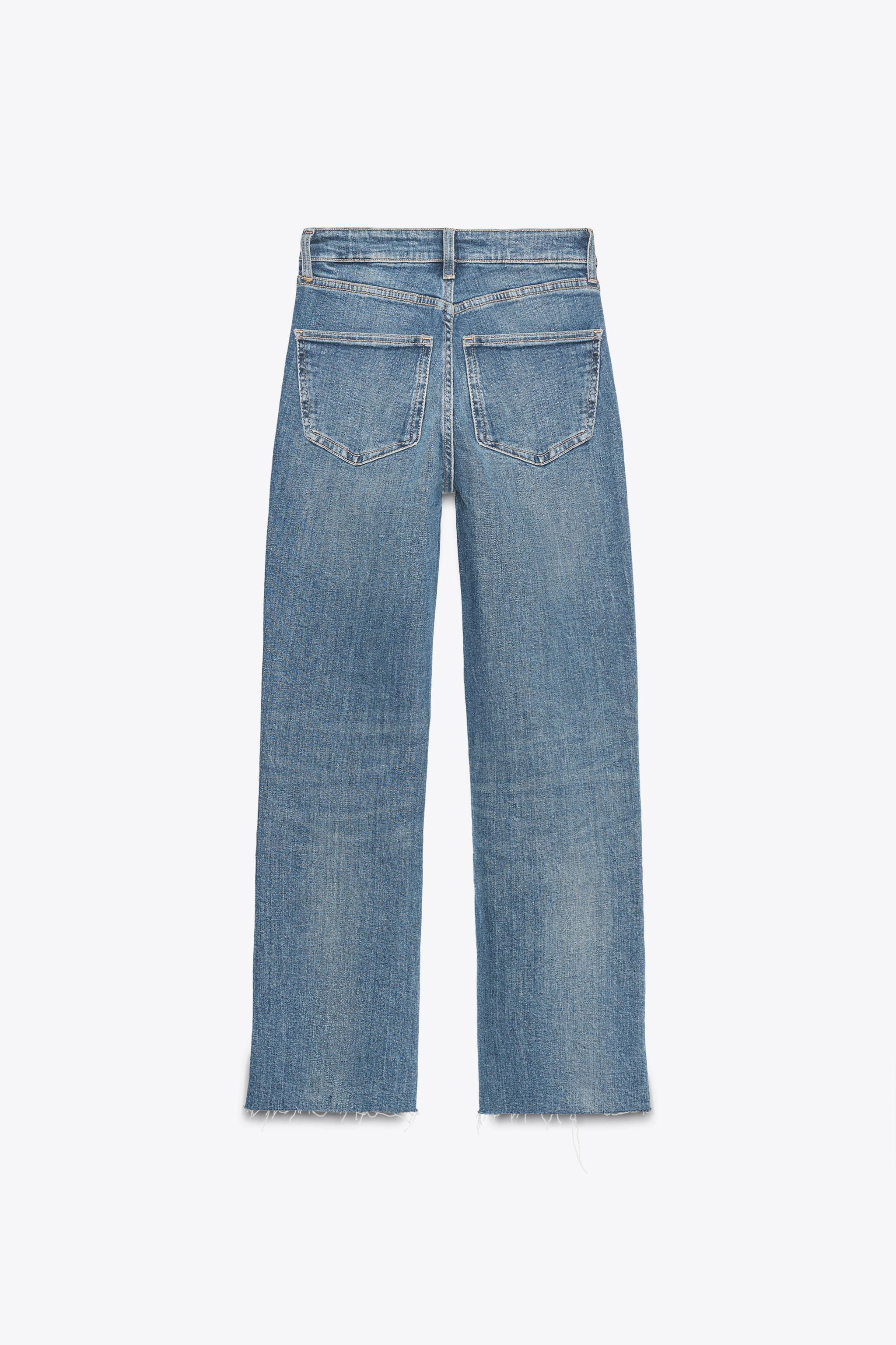 TRF HIGH-WAISTED CROPPED FLARE JEANS | Zara Canada