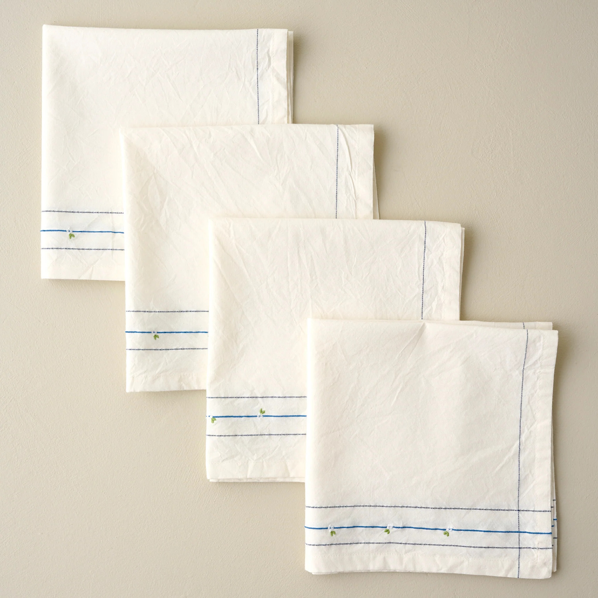 Floral Embroidered Napkin Set of Four | Magnolia