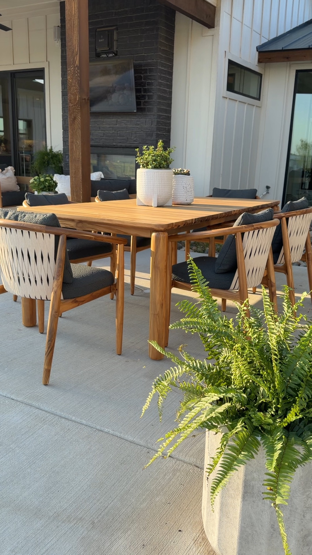 This is your sign to invest in outdoor pieces you’ll actually use. The @Wayfair  outdoor sofa and swivel chairs are the most used spot in our backyard, layered with the Loloi Topanga rug for that cozy feel. We added the striped bean bag chairs for extra seating as well! The chaise loungers by the pool and teak barstools make it feel like a full outdoor retreat.

outdoor patio furniture set, Wayfair patio furniture, outdoor sofa and chairs, swivel chairs outdoor, Loloi Topanga rug, patio rug ideas, bean bag chairs patio, weatherproof outdoor seating, fire pit chairs outdoor, chaise loungers, teak bar stools outdoor, backyard entertaining, modern patio design, summer outdoor essentials
#wishyouwerehere #outdoor #wayfair #ad #wayfairpartner