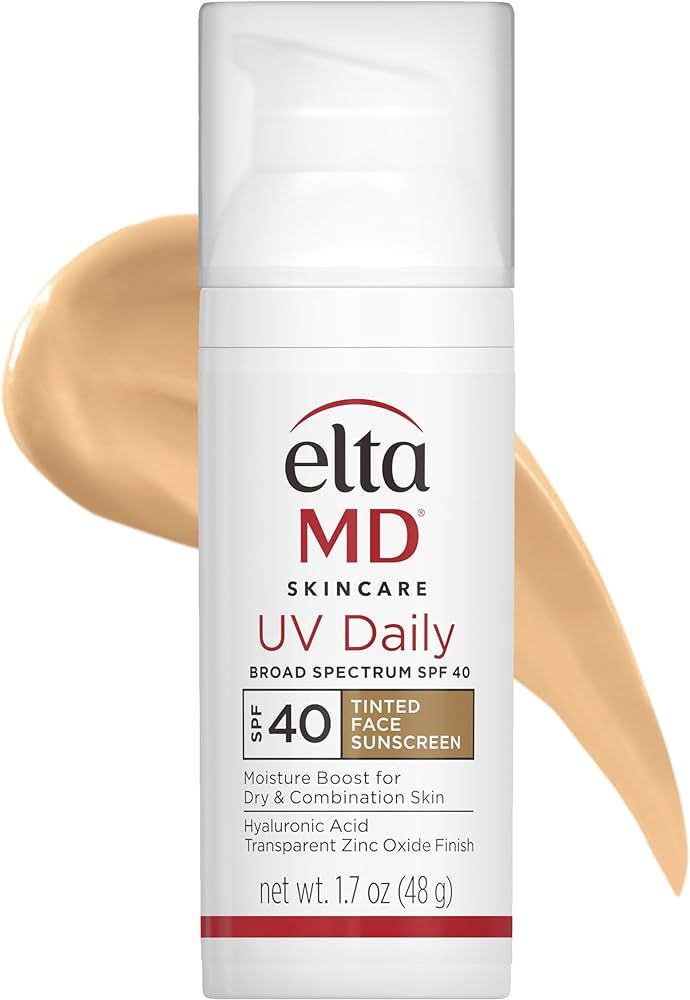 EltaMD UV Daily Tinted Sunscreen with Zinc Oxide, SPF 40 Lightweight Face Sunscreen Moisturizer, ... | Amazon (US)