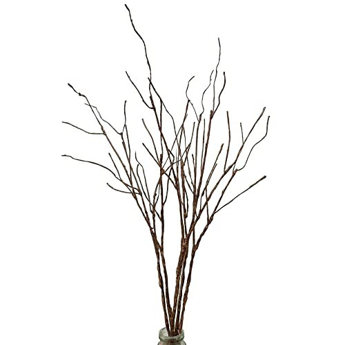 5PCS Artificial Lifelike Curly Willow Branches Decorative Dried Twigs, 25.9 Inches Fake Bendable Sticks Plastic Vines/Stems for DIY Greenery Plants Vases Home Office Party Decoration | Amazon (US)