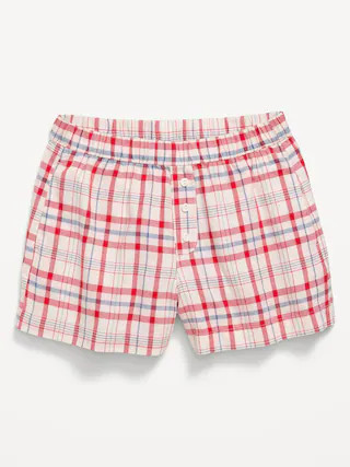 Printed Twill Boxer Shorts for Girls | Old Navy (US)
