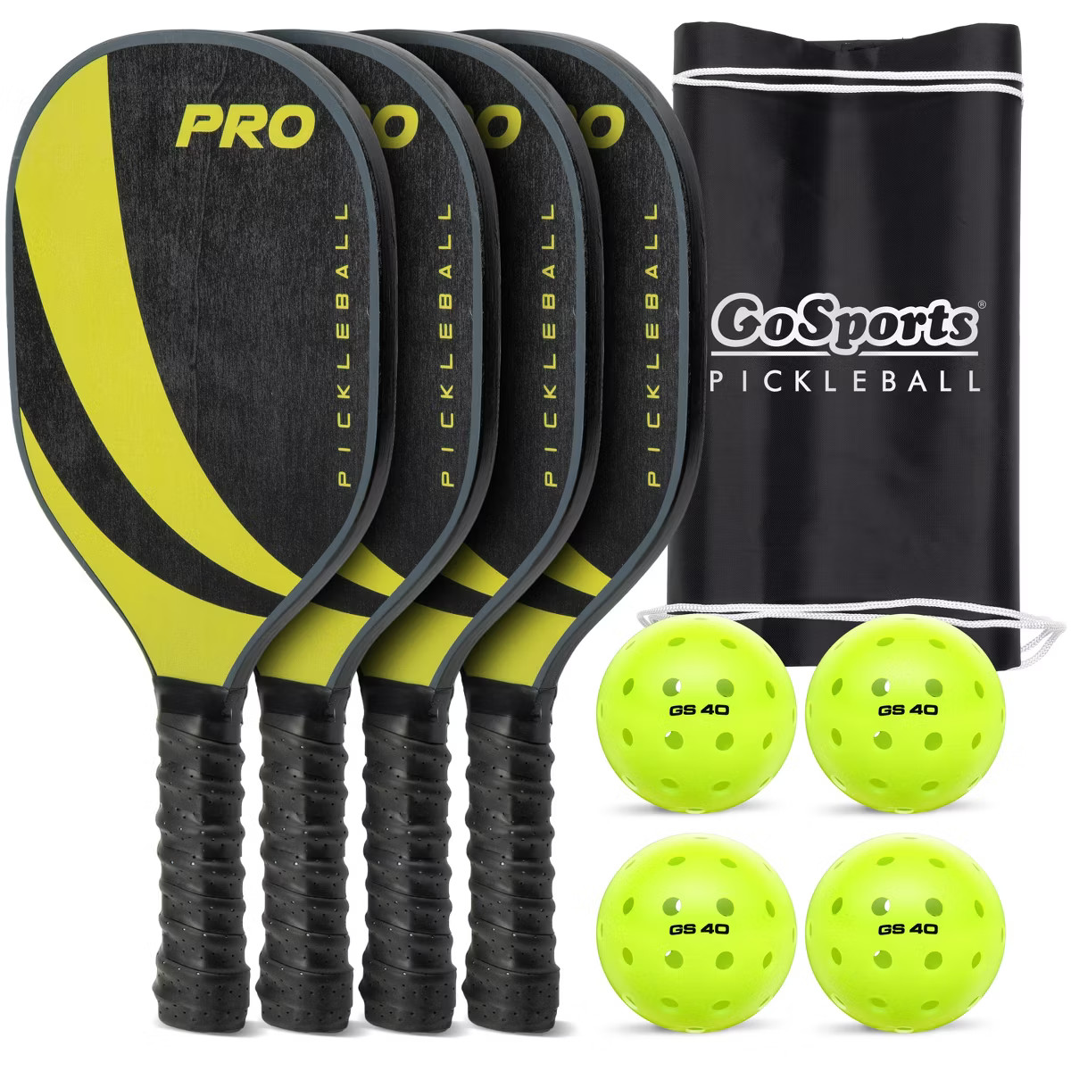 GoSports Pickleball Paddle Set of 4 -2 to 4 Player Recreational Pickleball Set with Balls | Target
