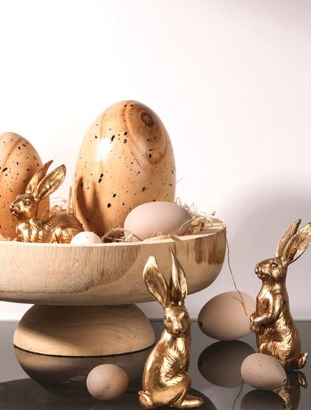 Gold bunny figurines for spring decor.

#LTKhome #LTKFind #LTKSeasonal