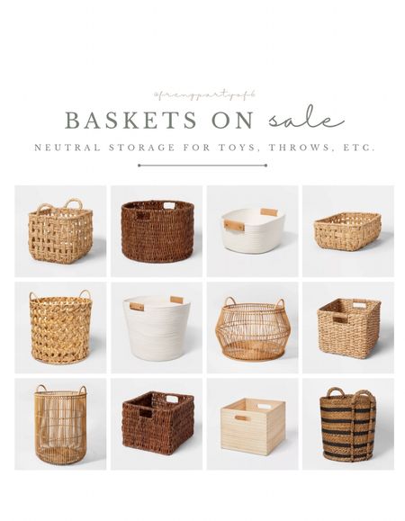 Neutral storage baskets are on sale! These are perfect for toys, throws, cabinet storage, linen storage, etc.

#LTKsalealert #LTKunder50 #LTKhome