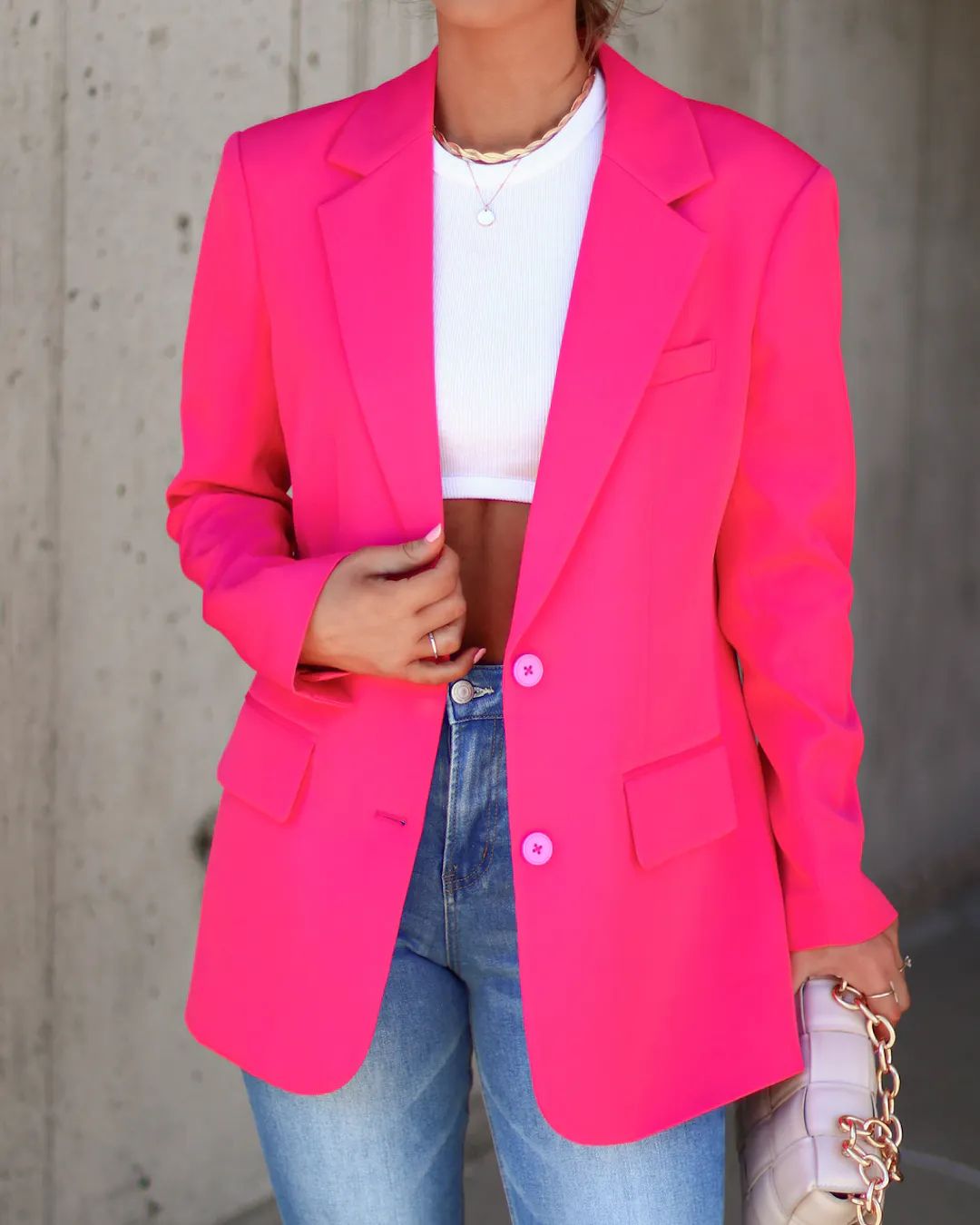 Expectations Pocketed Blazer - Hot Pink | VICI Collection