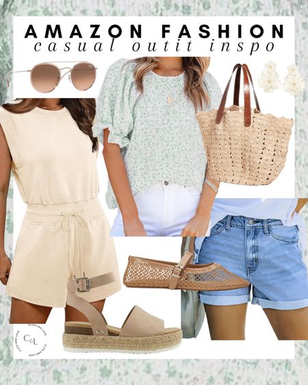Amazon fashion women’s casual outfit inspo 👚Easy outfits and sets with sandals and some cute accessories! 

Casual fashion, out to brunch, brunch outfit inspo, ootd, gold accessories, jewelry, espadrilles, flats, women’s shoes, sunglasses, sunnies, statement earrings, jean shorts, blouse, floral top, sandals, handbag, Womens fashion, fashion, fashion finds, outfit, outfit inspiration, clothing, budget friendly fashion, summer fashion, wardrobe, fashion accessories, Amazon, Amazon fashion, Amazon must haves, Amazon finds, amazon favorites, Amazon essentials, affordable lunch fashion, out to lunch, girls lunch, woven handbag, stud earrings, strappy sandals, floral earrings, tote bag, purse, under $20 #amazon #amazonfashion

#LTKStyleTip #LTKFindsUnder50 #LTKShoeCrush