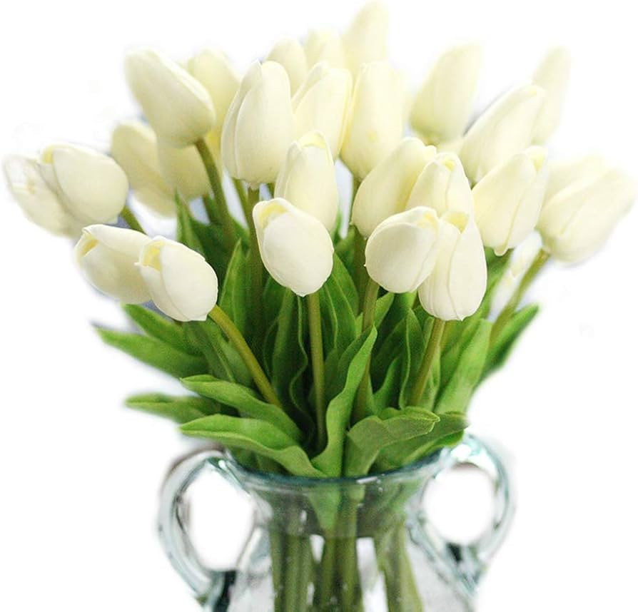 Artificial Flower 30pcs 13'' Faux Tulip Real Touch PU Flower for Wedding Bridal Bouquet Bridesmai... | Amazon (CA)