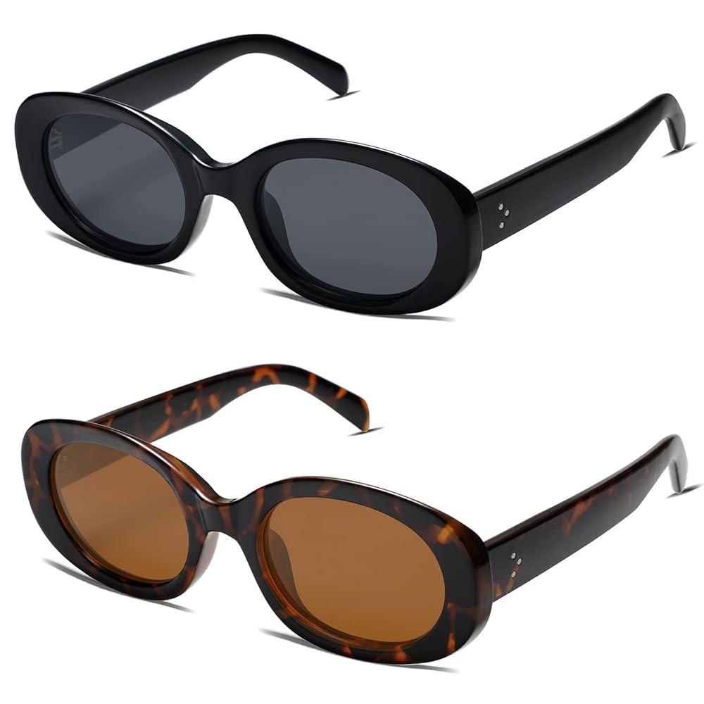 Allarallvr Retro Oval Polarized Sunglasses for Women and Men Vintage Designer Style Gafas De Sol ... | Amazon (US)