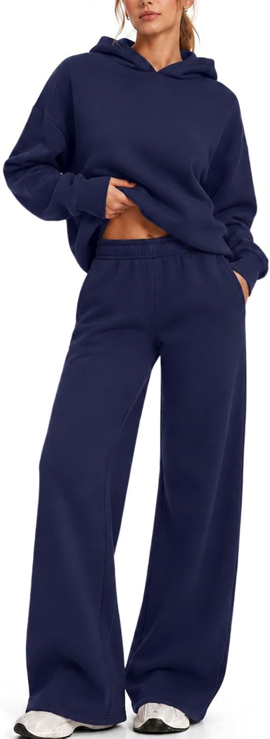 SUUKSESS Women Cotton 2 Piece Lounge Set Matching Sweatsuits Fall Outfits | Amazon (US)