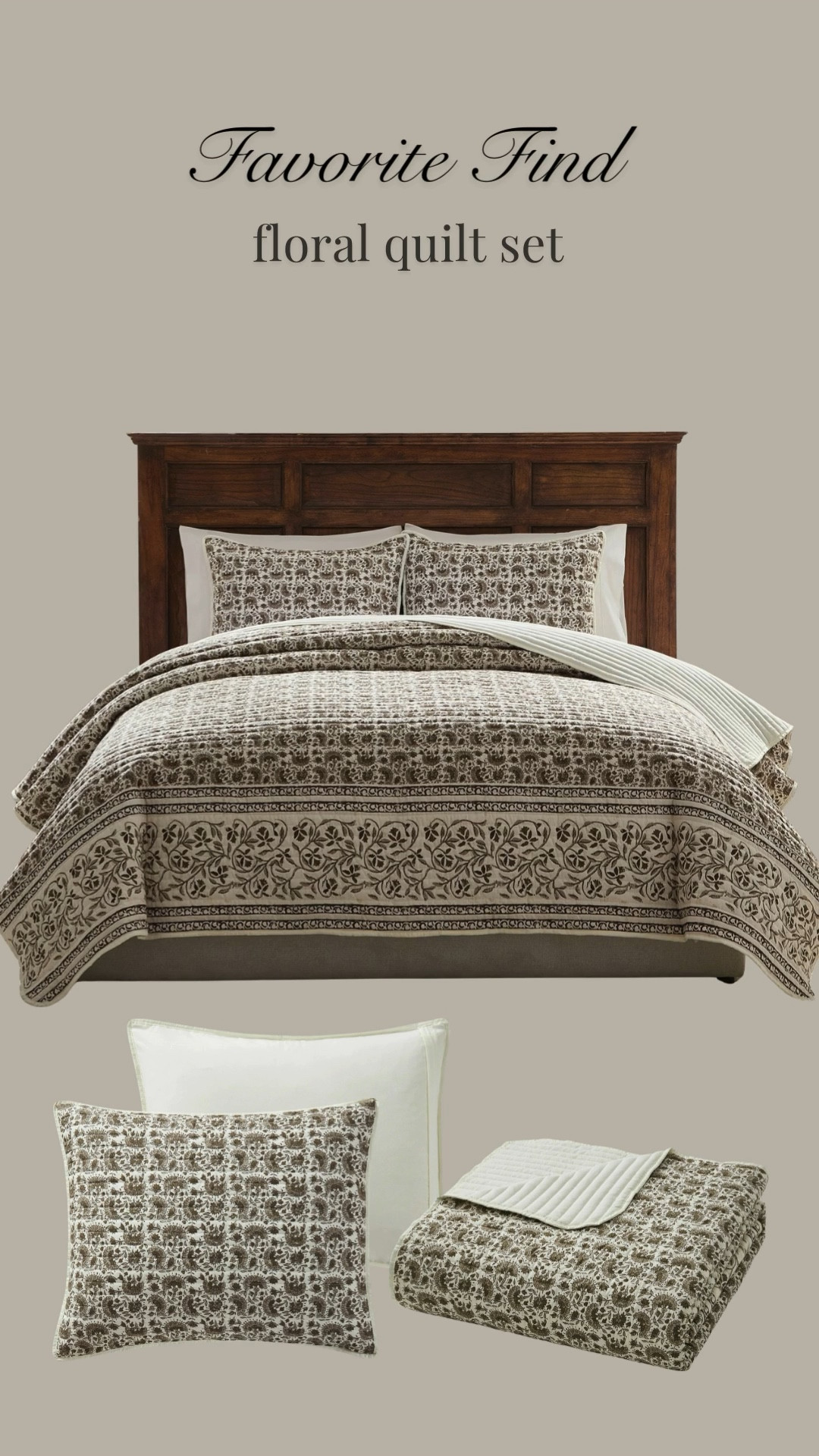 Perfect for a guest room or primary bedroom - this budget friendly, floral quilt set couldn't be prettier! cottage core, modern organic, modern farmhouse, vintage modern, Walmart #LTKStyleTip

#LTKFindsUnder100 #LTKSeasonal #LTKHome