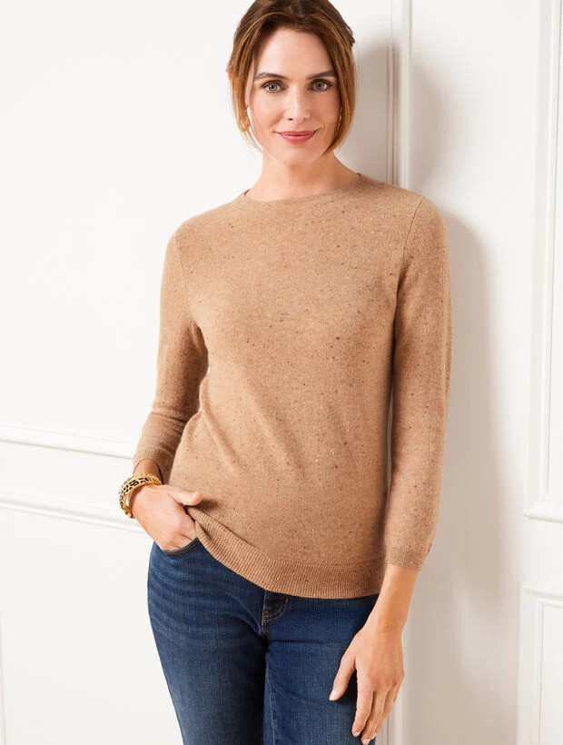 Audrey Cashmere Donegal Sweater | Talbots