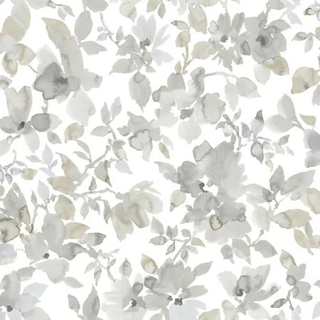 RoomMates Neutral Watercolor Floral Peel and Stick Wallpaper | Walmart (US)