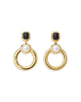 Lele Sadoughi Bezel Faux Pearl Hoop Clip On Earrings Jewelry & Accessories - Bloomingdale's | Bloomingdale's (US)