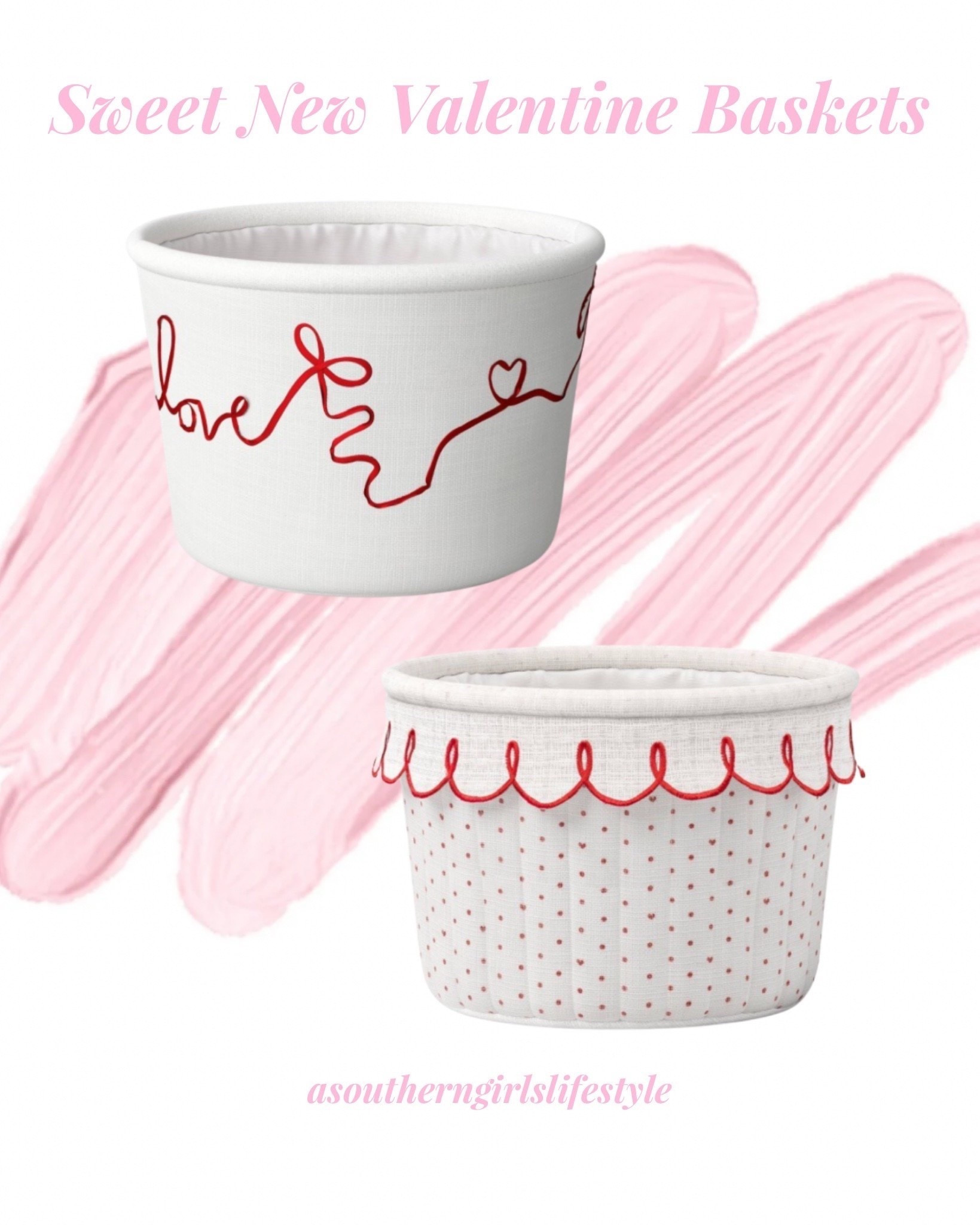 Sweet New Target Valentine Baskets! Use for decor or to put Valentine’s Day gifts in. The scalloped could be used all year if you’re a red gal! 

❤️Love Ribbon Bow Appliqué Basket
❤️Scalloped & Pleated Hearts & Polka Dots

Valentine’s Day Decor. Home Decor. 


#LTKHome #LTKFindsUnder50 #LTKSeasonal