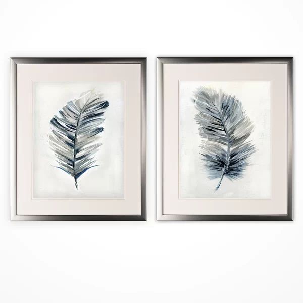 Soft Feathers Framed Print Set | Wayfair North America