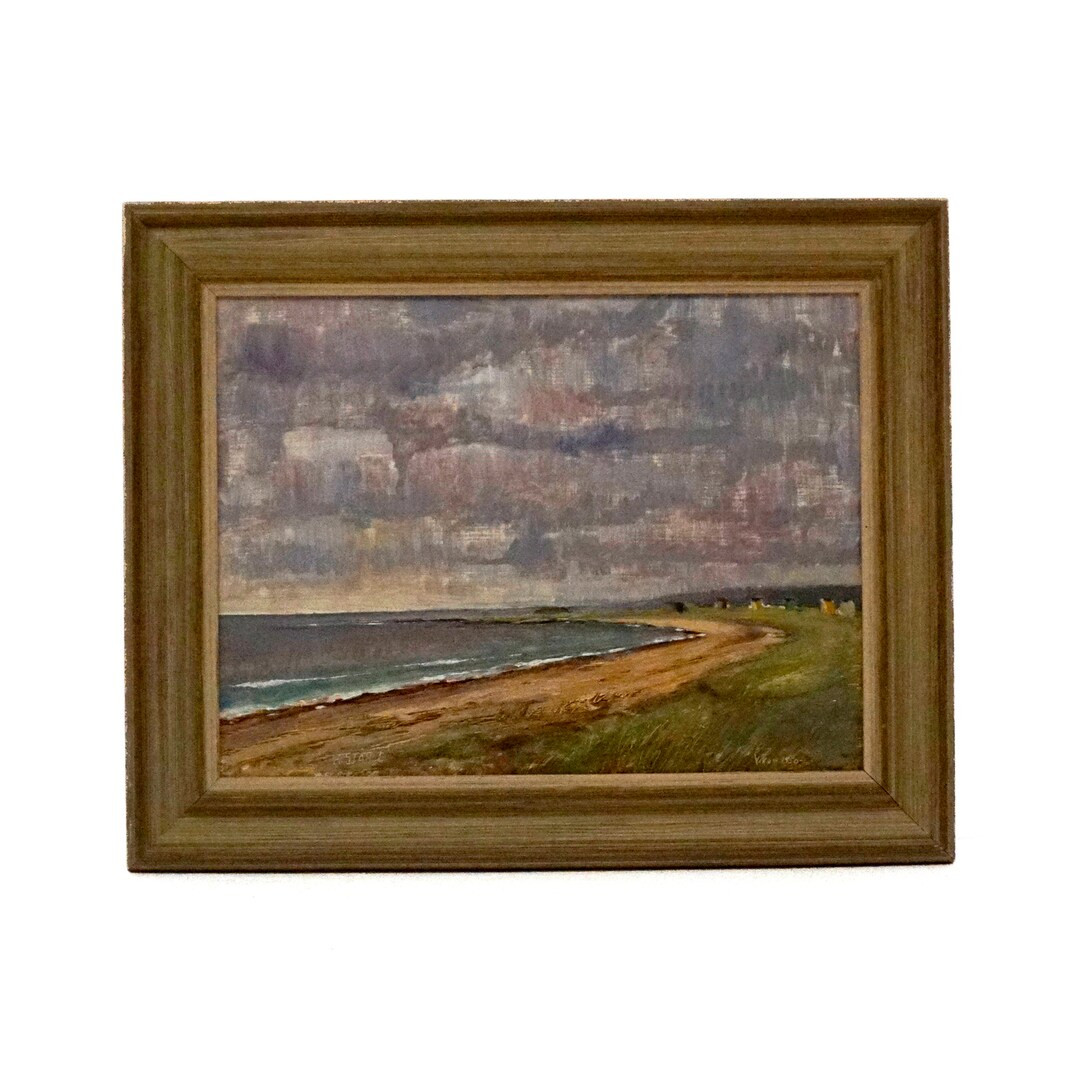 Scandinavian Coastal Landscape Painting 'Viken' Hugo Stahle Signed & Dated Oil Painting | Etsy (UK)
