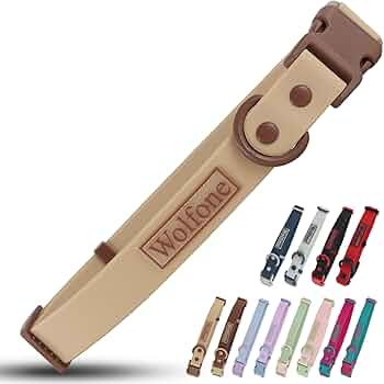 Waterproof Dog Collar with Quick Release Buckle， Cute Adjustable Collar for Dogs Comfort Sturdy... | Amazon (US)