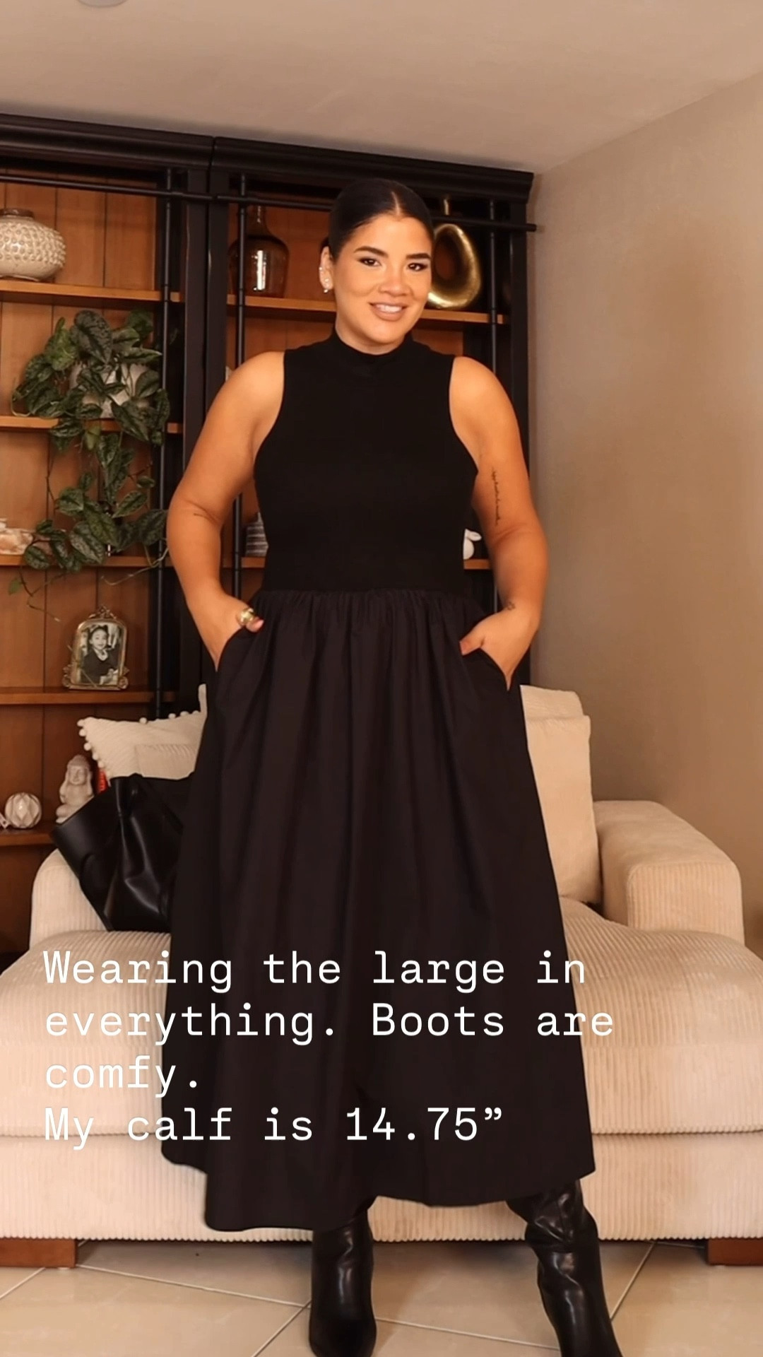 All black. Always elevated. 🖤

This sleeveless mid-length dress is fitted through the top and softly drapes out for the most flattering cinched silhouette. It gives high-end energy without the high-end price tag.

Layer it with a cropped trench (like I did), a moto jacket, or even a cozy sweater. Add boots and a chic tote, and you’ve got a regal, effortlessly put-together look.

Classic. Timeless. Elevated. ✨

#LTKStyle #LTKFashion #AmazonFashion #AllBlackOutfit #ElevatedStyle #ChicWardrobe #EffortlessElegance #FallStyle #QuietLuxury #LTKFinds


#LTKgrwm #LTKOver40 #LTKootd