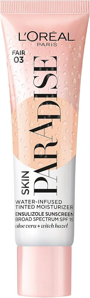 L'Oreal Paris Skin Paradise Water-infused Tinted Moisturizer with Broad Spectrum SPF 19 sunscreen... | Amazon (US)