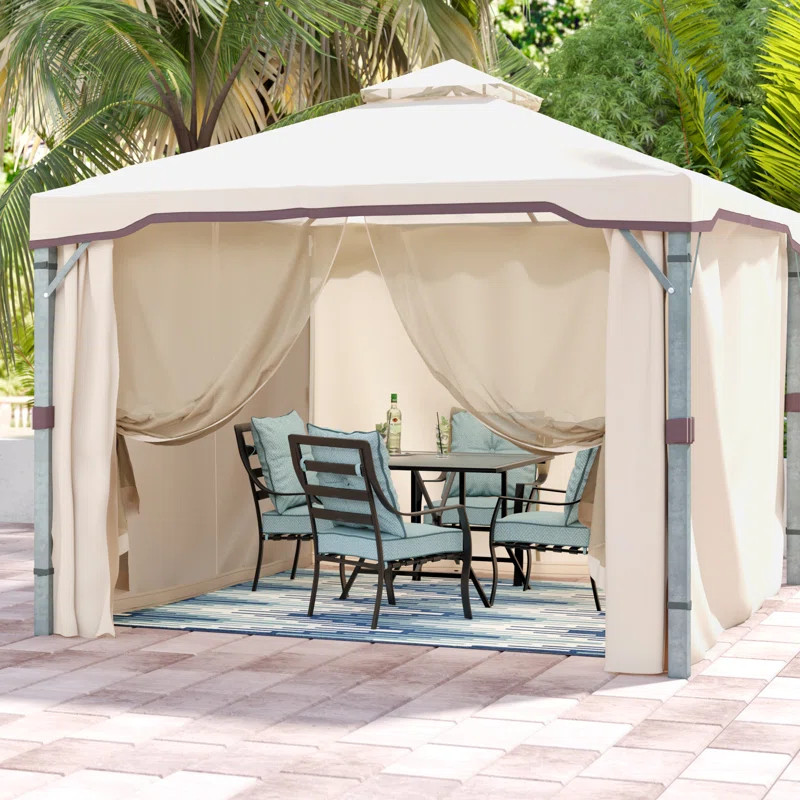 Franz 10 Ft. W x 10 Ft. D Iron Patio Gazebo | Wayfair North America