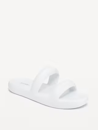 Double-Strap Puff Slide Sandals | Old Navy (US)