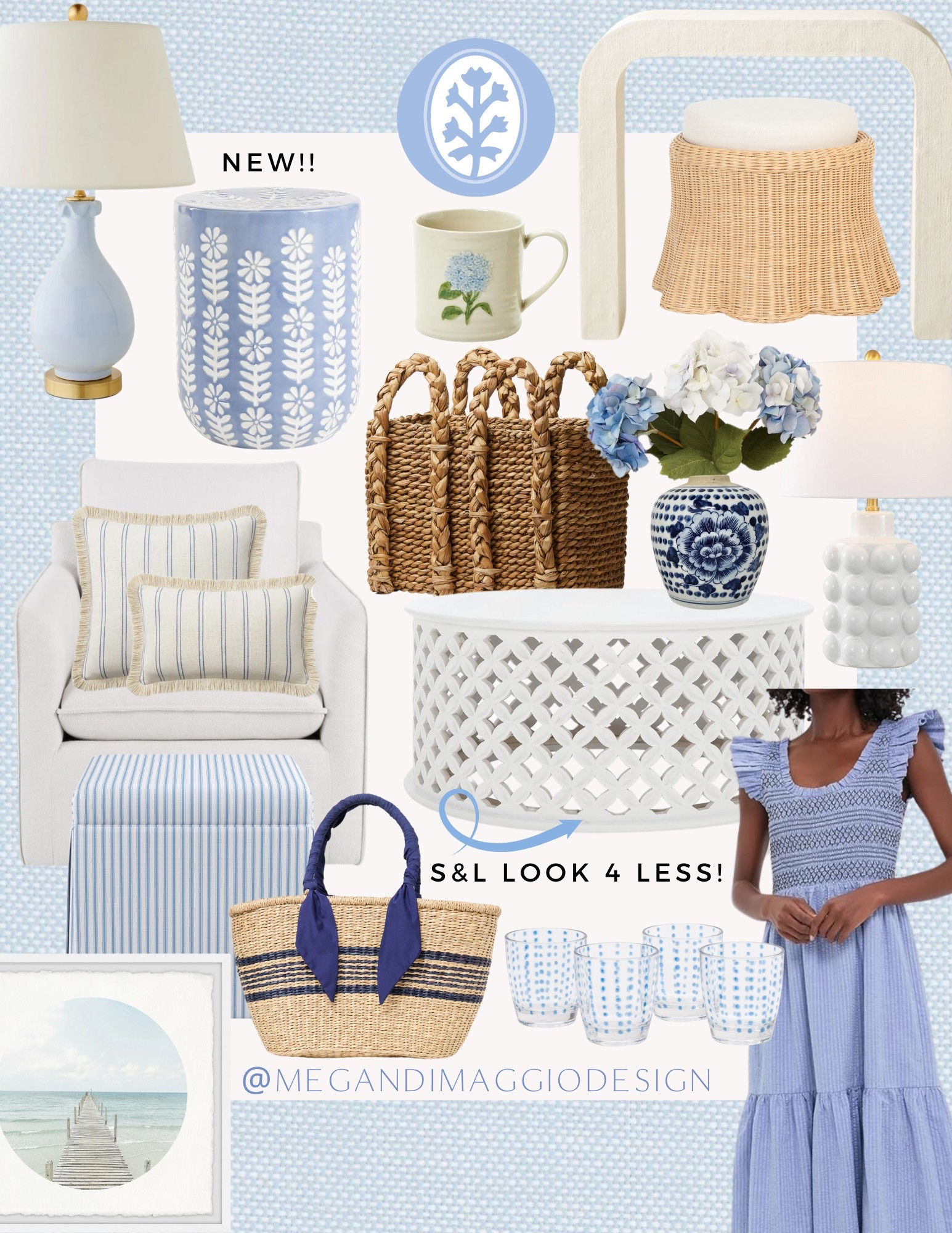 I’m in the mood for SPRING!! And sharing tons of new blue & white coastal home finds I’ve got my eye on right now!! Including several looks for less like this swivel chair, coffee table, Seagrass basket 🙌🏻, and ottomans!! Plus our pretty white console table is back in stock. Ans how gorgeous are these lamps?! Even more linked ☀️🫶🏻

#LTKSpringSale #LTKFindsUnder100 #LTKHome