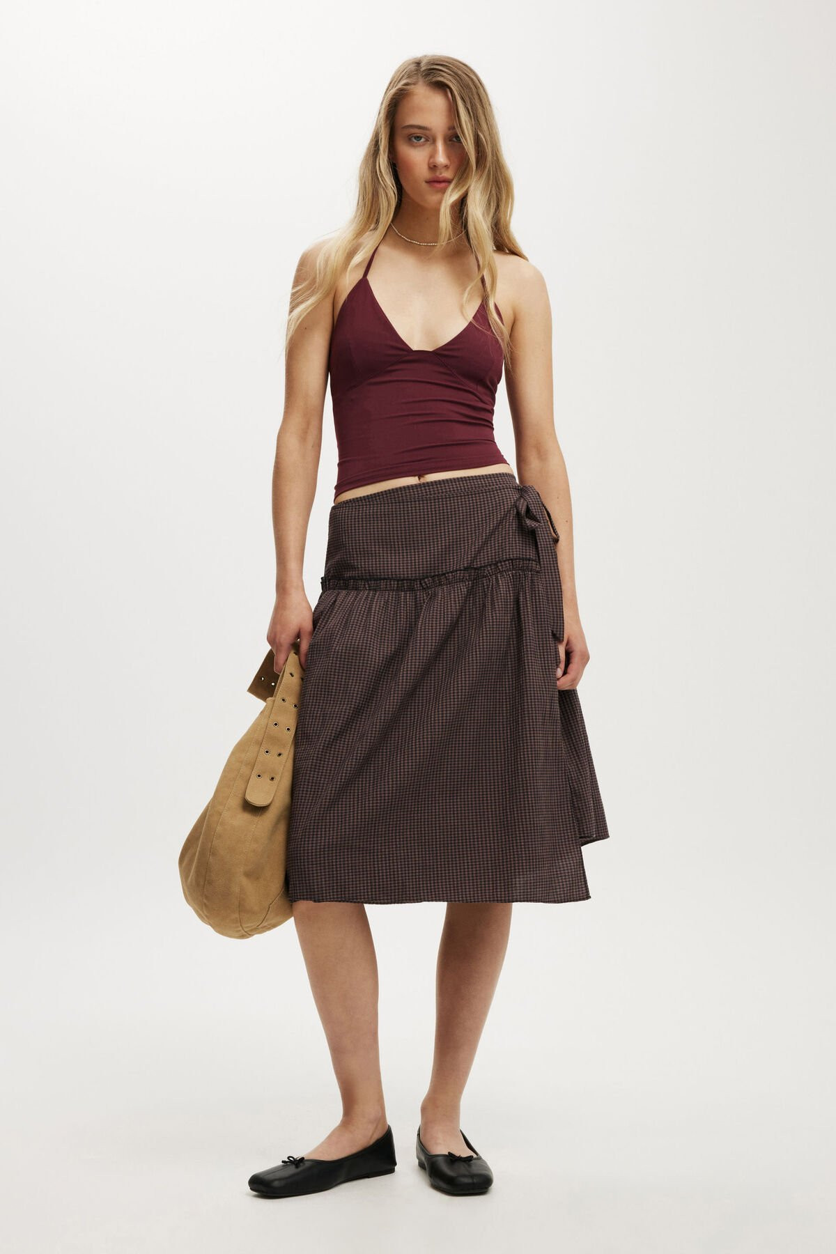Gracie Wrap Midi Skirt | Cotton On (ANZ)