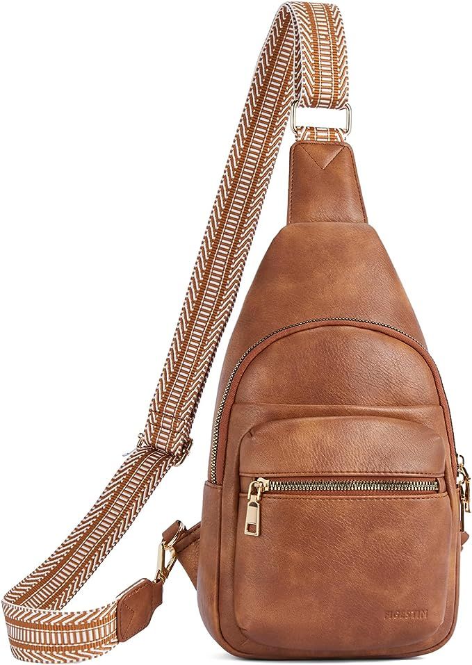 FIGESTIN Sling Bag for Women Crossbody Purse, Leather Fanny Packs Crossbody Bags for women Trendy... | Amazon (US)