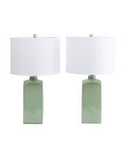 2pk Square Base Ceramic Table Lamps | TJ Maxx